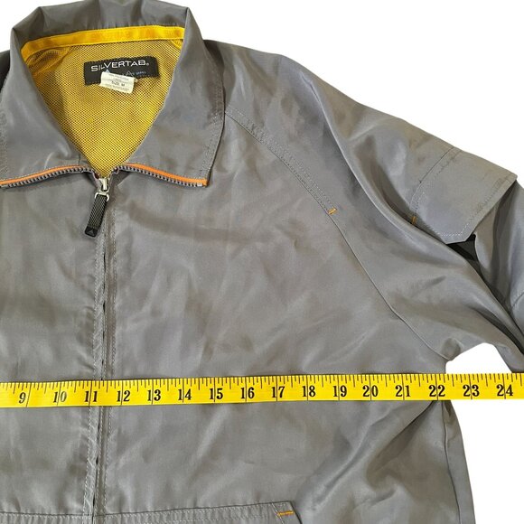 Vintage Levi's Silvertab Jacket Mens Medium Gray 90s Y2K Urban Style Windbreaker - Picture 3 of 5
